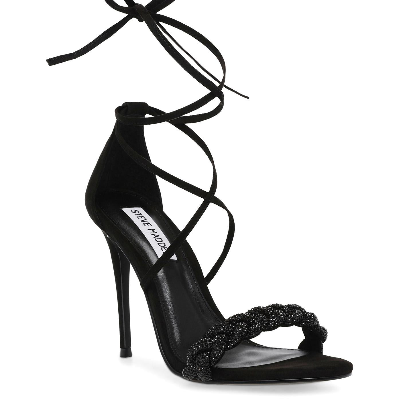 Bejeweled Black Crystal Microsuede + Stones - Sandali Donna Neri SMSBEJEWELED-BLK  STEVE MADDEN 