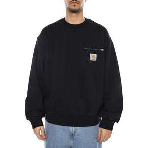 Detroit Sweat Black- Felpa Girocollo Uomo Nera I035547.8906  CARHARTT WIP 