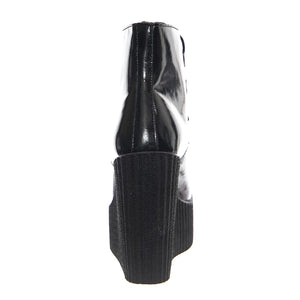 Wedge Wulfurn Ankle Boot Black Patent - Scarpe Stringate Profilo Alto Donna Nere 11862  UNDERGROUND 