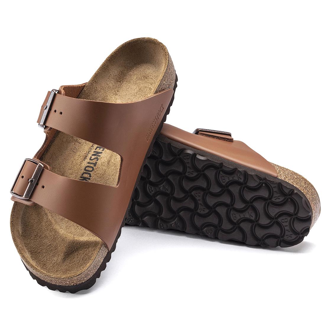 Arizona Ginger Brown, Natural Leather - Sandali Donna / Uomo Marroni - Calzata Regolare 1019075  BIRKENSTOCK 