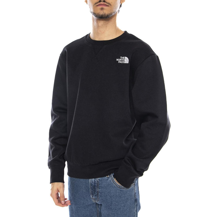 M Essential Relaxed Crew Black - Felpa Girocollo Uomo Nera NF0A89ET JK31 THE NORTH FACE 