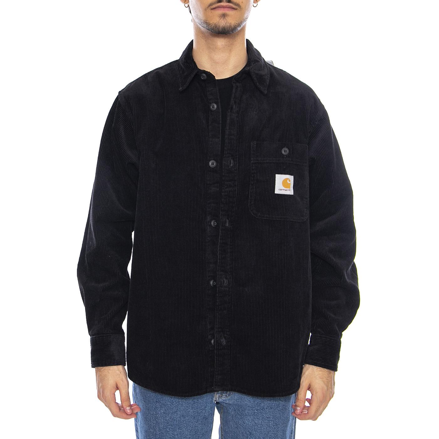 L/S Flint Shirt Black - Camicia Uomo Nera I035837.89XX  CARHARTT WIP 