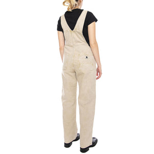 W' Bib Overall Straight - Salopette Donna Beige Chalk Wash I035572-07E5F . CARHARTT WIP 