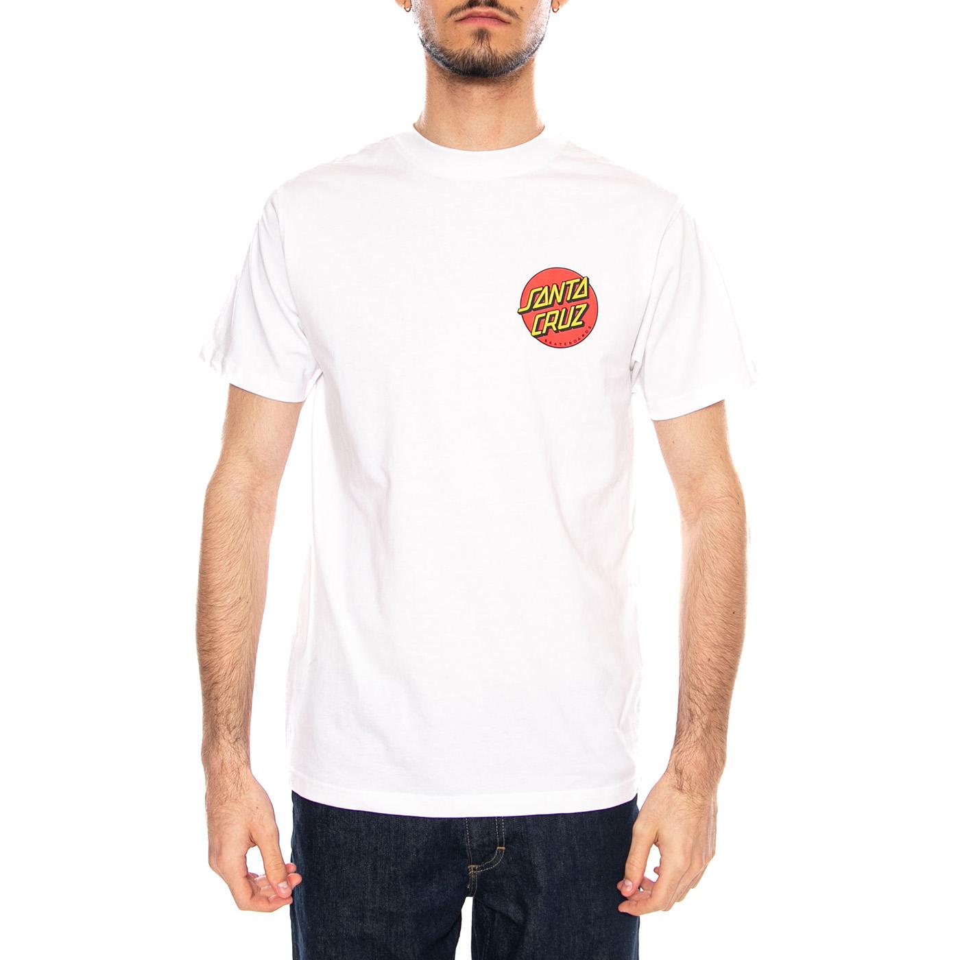 CLASSIC DOT - Maglietta Girocollo Uomo Bianca SCA-TEE-11049 White SANTA CRUZ 
