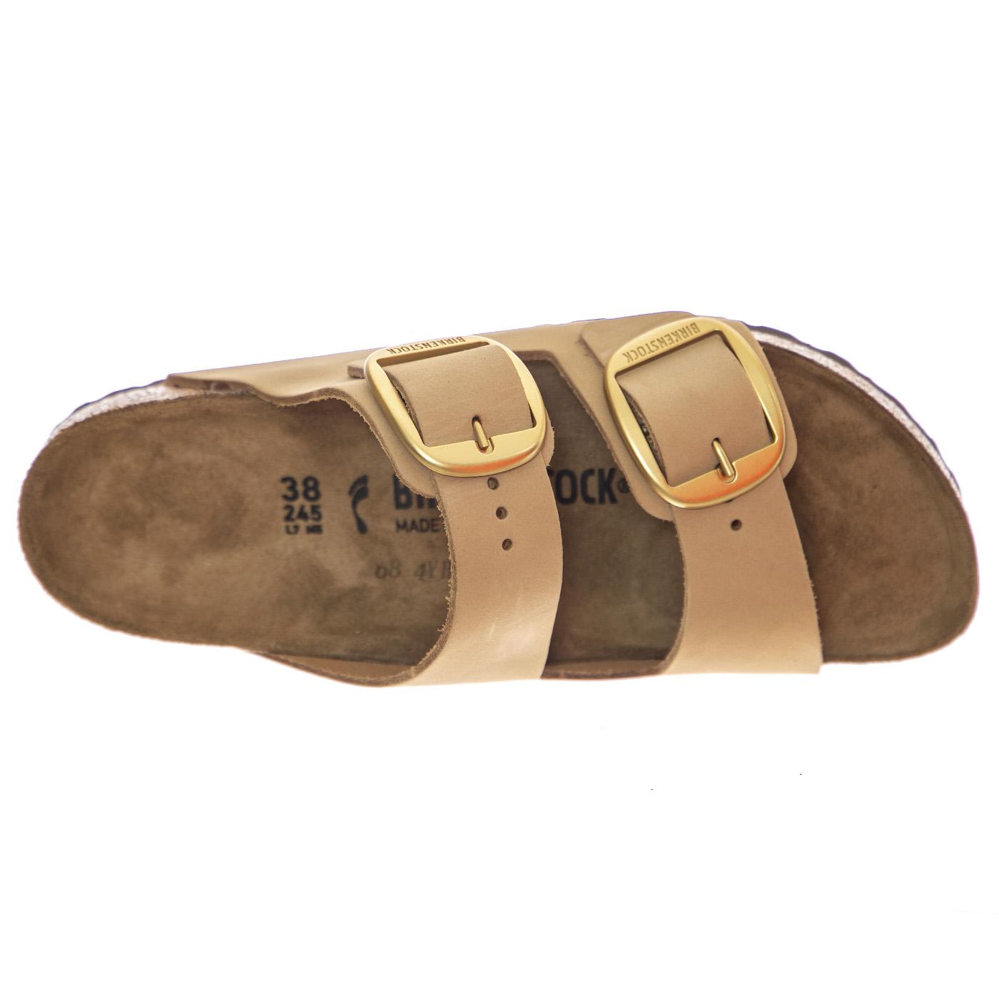Arizona Big Buckle sandcastle, Nubuck Leather - Sandali Donna Beige 1024064 . BIRKENSTOCK 