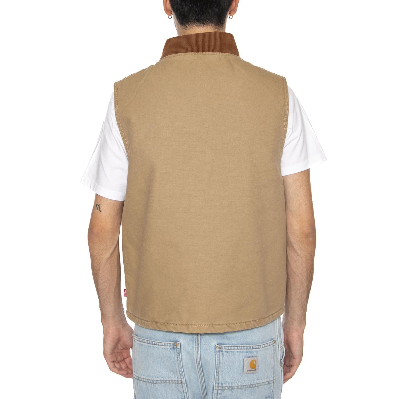 Sansome Vest Tiger's Eye Brown - Giacca Smanicata Uomo Marrone A8580-0001  LEVIS 
