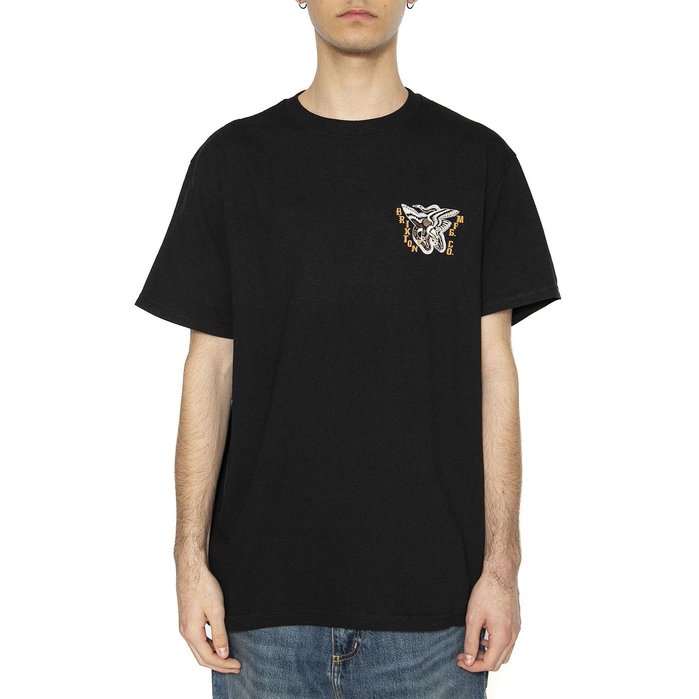 Battle S/S STT - Maglietta Girocollo Uomo Nera 17144-BLACK  BRIXTON 