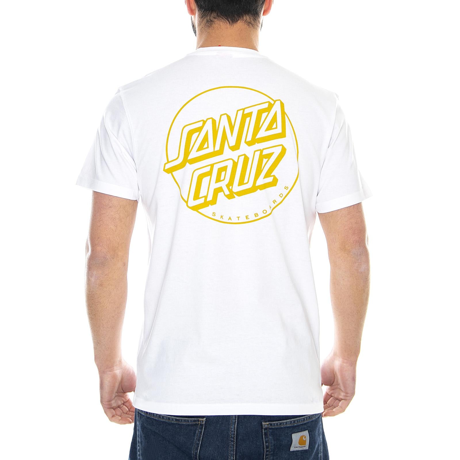  Opus Dot Stripe T-Shirt White  SANTA CRUZ 