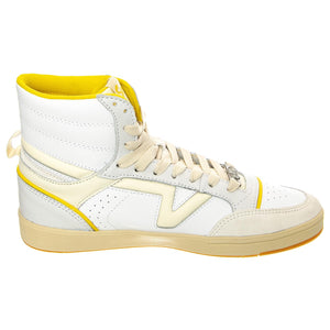 UA Lowland Hi CC JMP Serio Collection Yellow / White - Scarpe Stringate Profilo Alto Uomo Bianche / Multicolore VN0A7Q4QYL31  VANS 