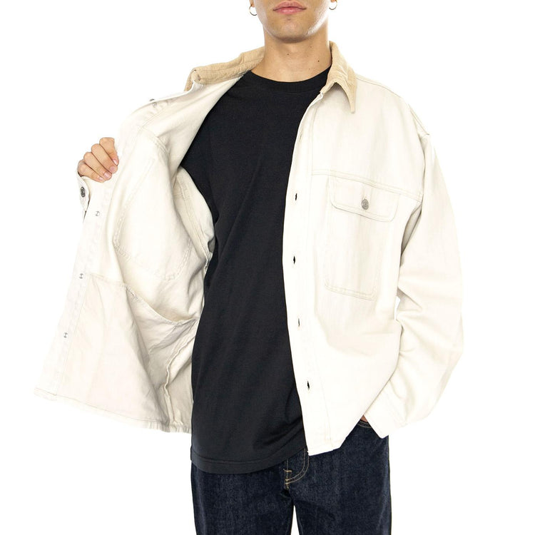 Idris Shirt Jacket Silver Grey Multi - Giacca Uomo Beige 121160061-SILVER GREY MULTI  OBEY 