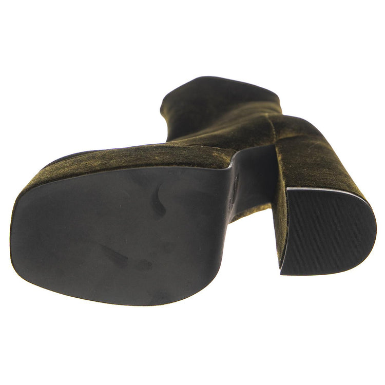 W' Widow Green Velvet - Stivali Donna Verdi JCS5 5 JC 014-GRE  JEFFREY CAMPBELL 