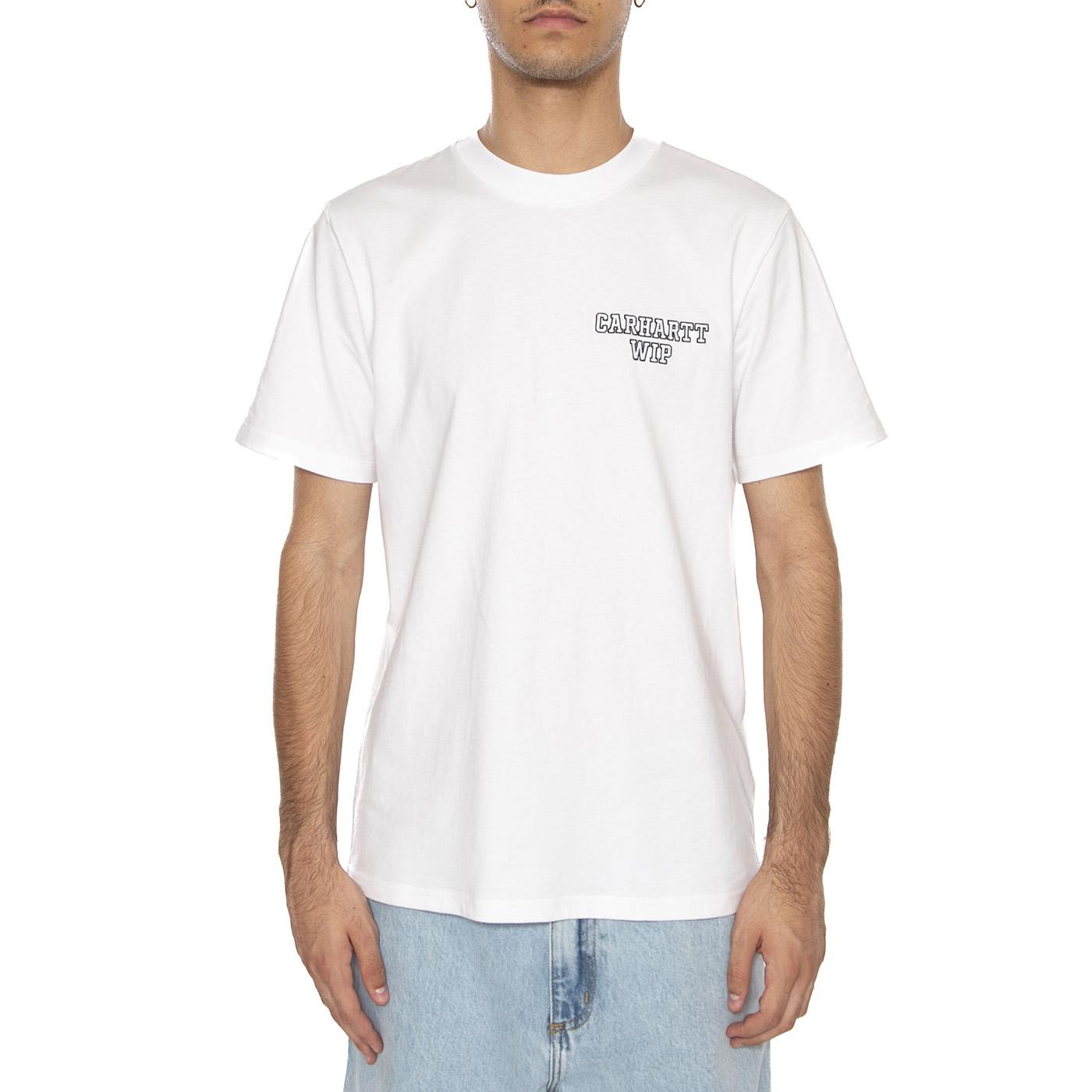 S/S Alumni T-Shirt White - Maglietta Girocollo Uomo Bianca I035207.02XX  CARHARTT WIP 
