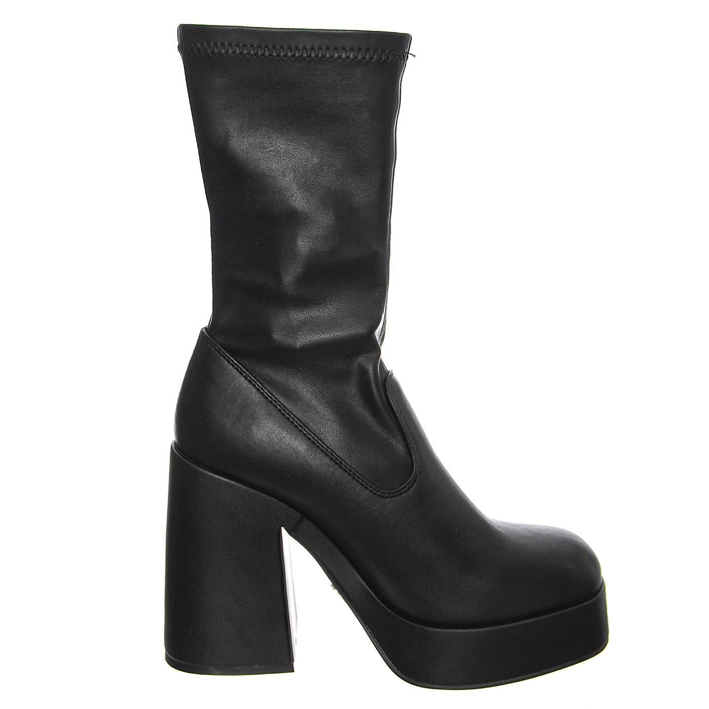 Hidden Black Stretch Pu - Stivali Donna Neri WSSHIDDEN-BLK . WINDSOR SMITH 