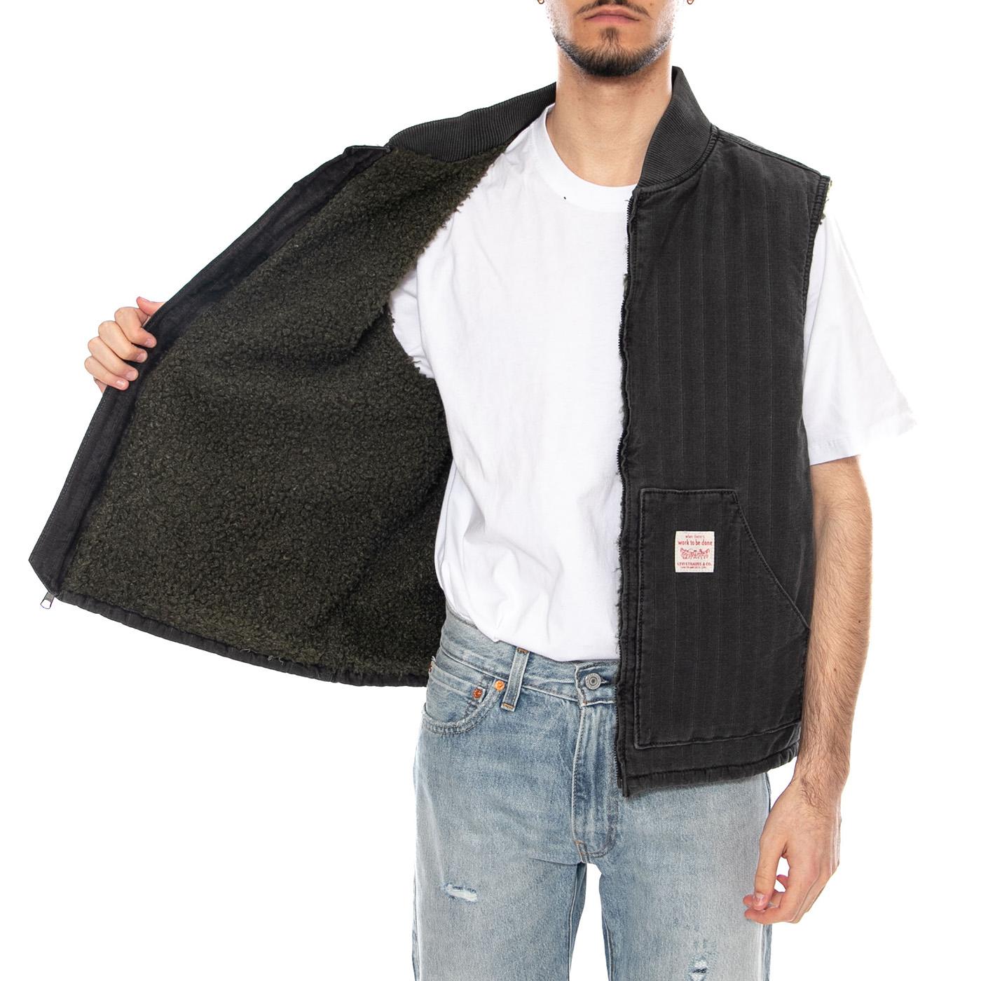 Sansome Vest Double Duty T Black - Giacca Smanicata Uomo Nera A8580-0004 . LEVIS 