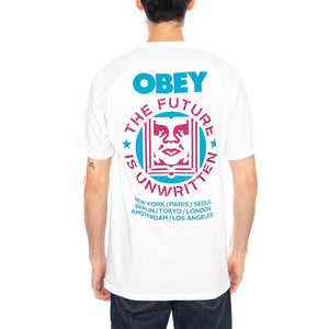 Obey Future Unwritten Tee White - Maglietta Girocollo Uomo Bianca 165264297 WHT OBEY 
