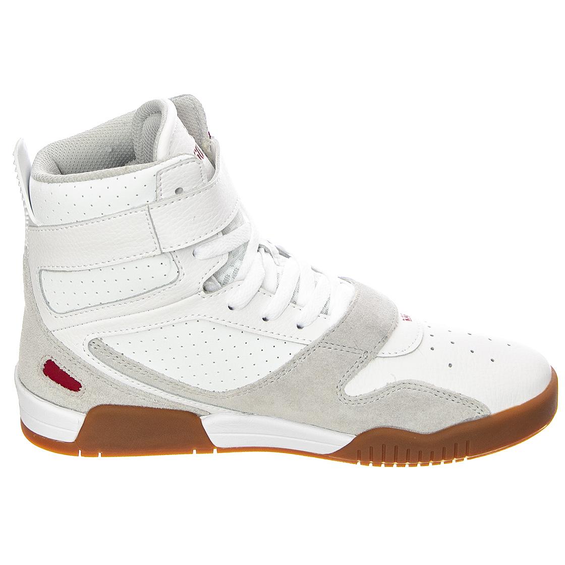 Breaker - Scarpe Stringate Profilo Alto Uomo Bianche / Rosa / Gum BREAKER White/Rose-Gum  SUPRA 