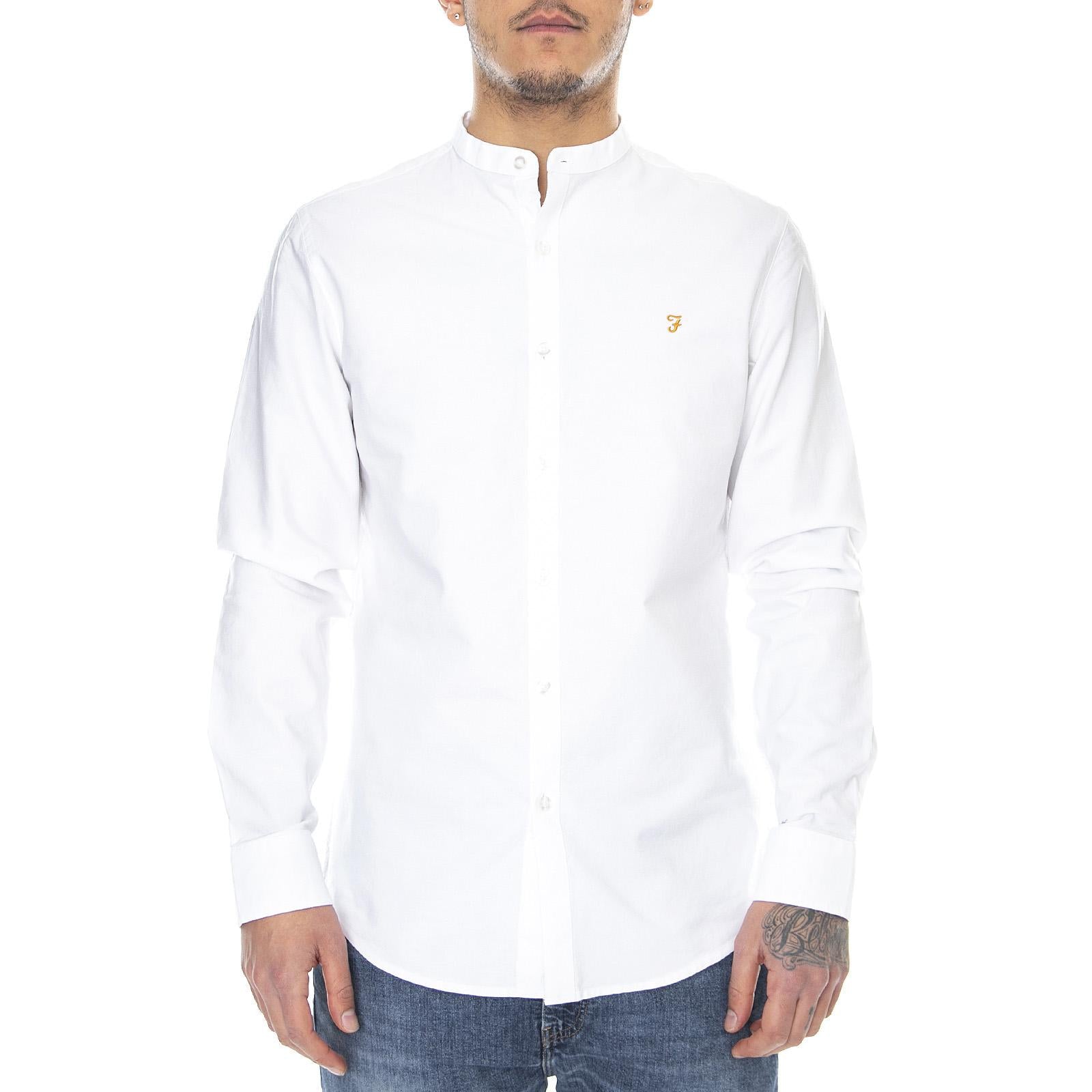 Mens Brewer Shirt - Gdad White - Camicia Uomo Bianca F4WSB062-104  FARAH 