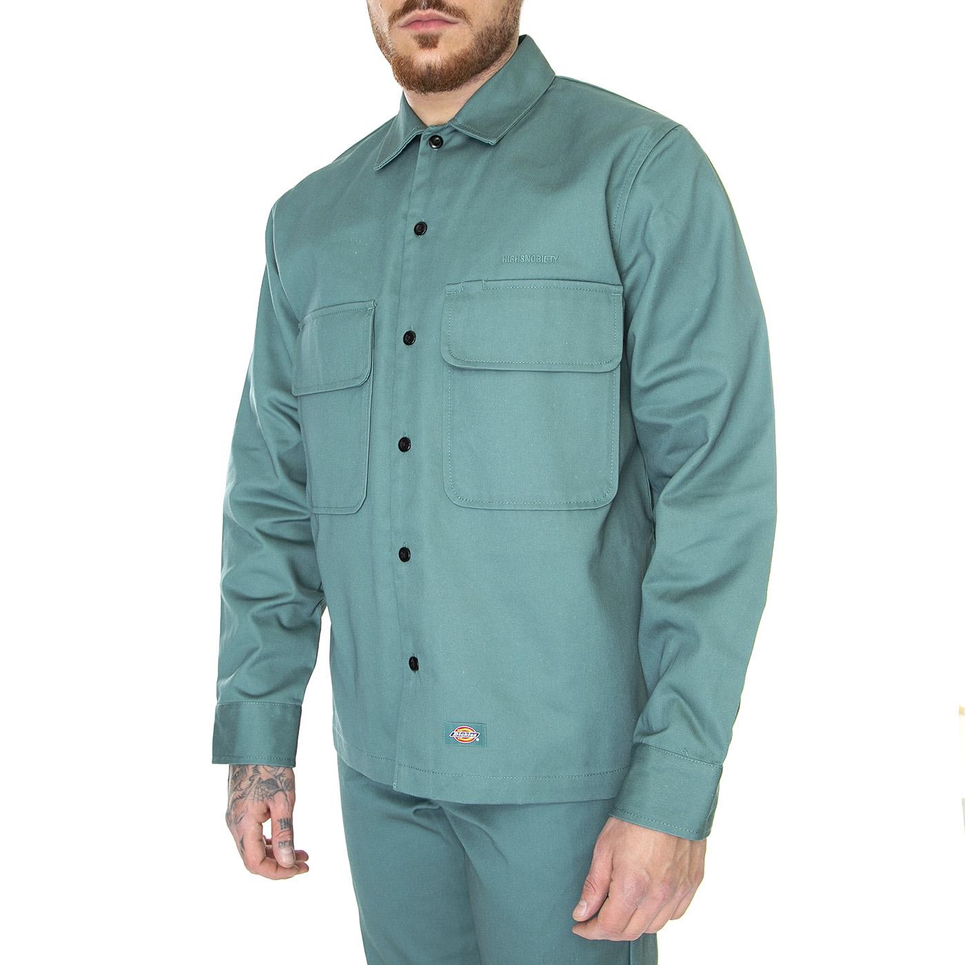 HIGHSNOBIETY x DICKIES Shirt Lincoln Green - Camicia Uomo Verde DK0A4XXLLN01  DICKIES 
