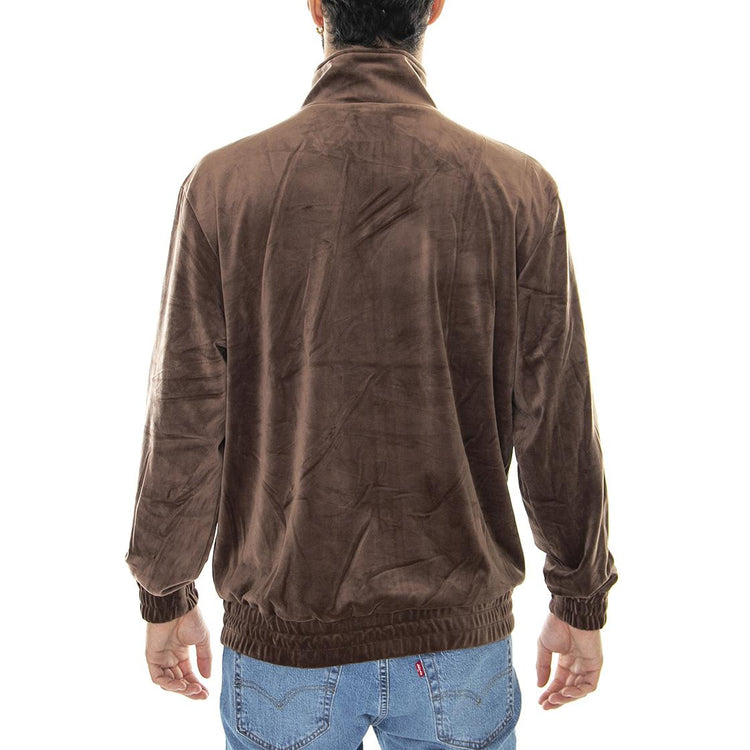 Small Signature Velvet - Giacca Invernale in Velluto Collo Alto Uomo Marrone KRCKM213-067-1  KARL KANI 