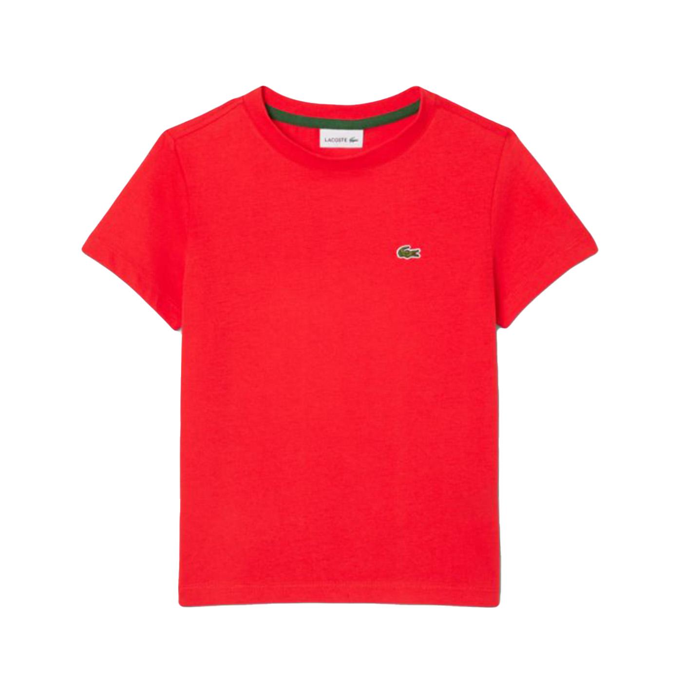 T-SHIRT ZBG Red - Maglietta Girocollo Bambino Rossa TJ1122-ZBG  LACOSTE 
