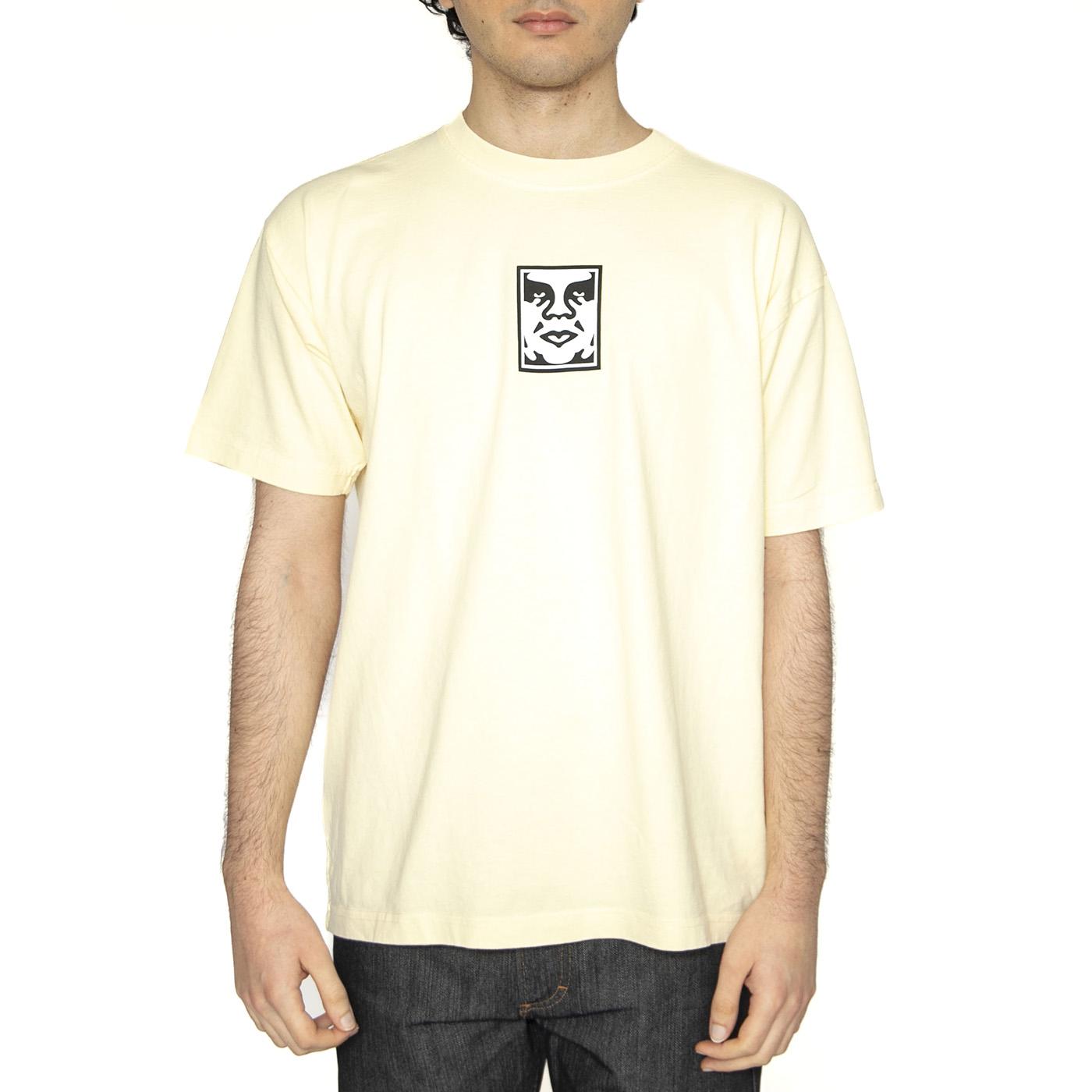 Icon Heavyweight Tee Yellow - Maglietta Girocollo Uomo Gialla 166913013-ANF  OBEY 