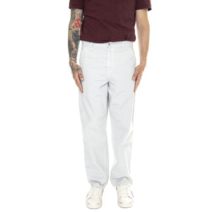 Single Knee Pant Sonic Silver /garment dyed - Pantaloni Uomo Grigi I031499.1YEGD  CARHARTT WIP 