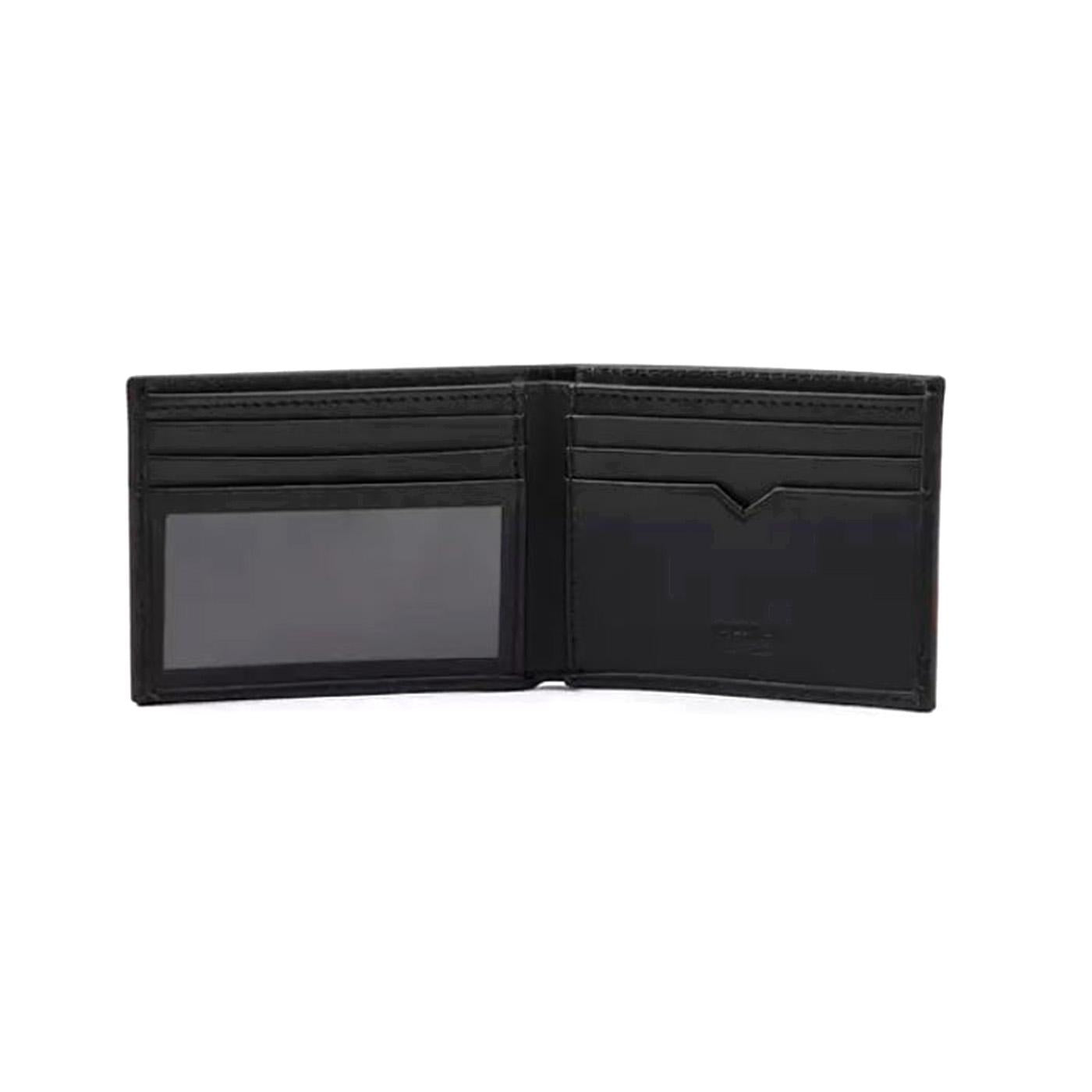 Batwing Bifold ID Caviat Leather Black - Portafogli Nero D5489-0002  LEVIS 