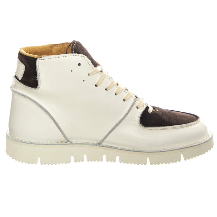 Considered White Brown - Scarpe Stringate Profilo Alto Uomo Bianche OGSCONSIDERED-WHTBRW  ORIGINAL GRADE 