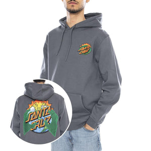 Kendall End Of The Dot -- Felpa Uomo Cappuccio Grigia SCA-HDY-9997 Storm Grey SANTA CRUZ 