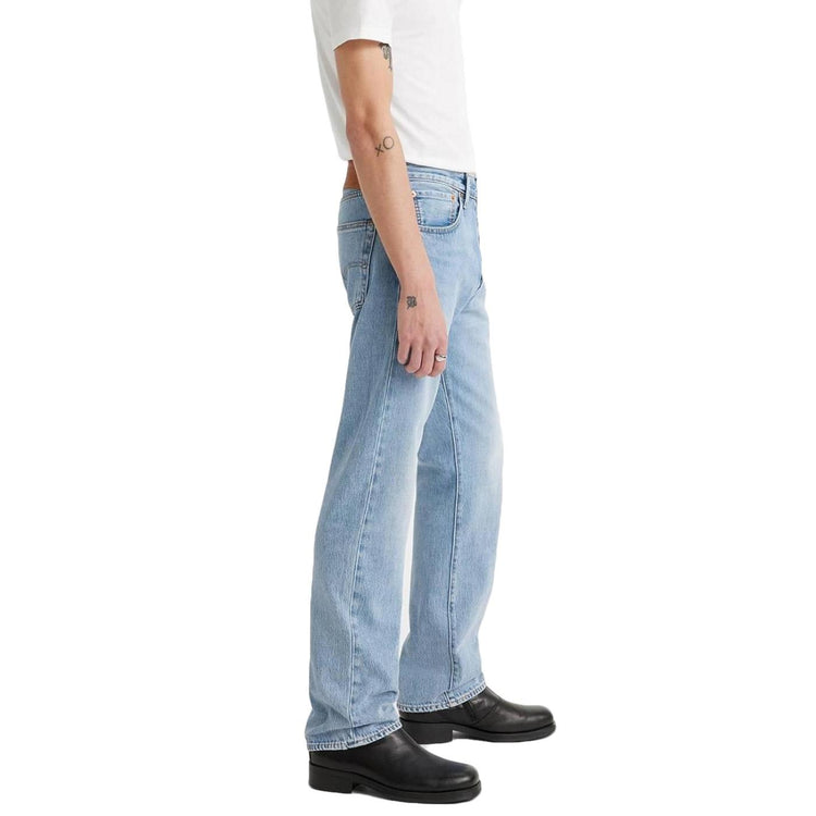 501 Levi's Originals Glassy Waves Light Indigo Worn In - Pantaloni Denim Jeans Uomo Blu 00501-3410  LEVIS 