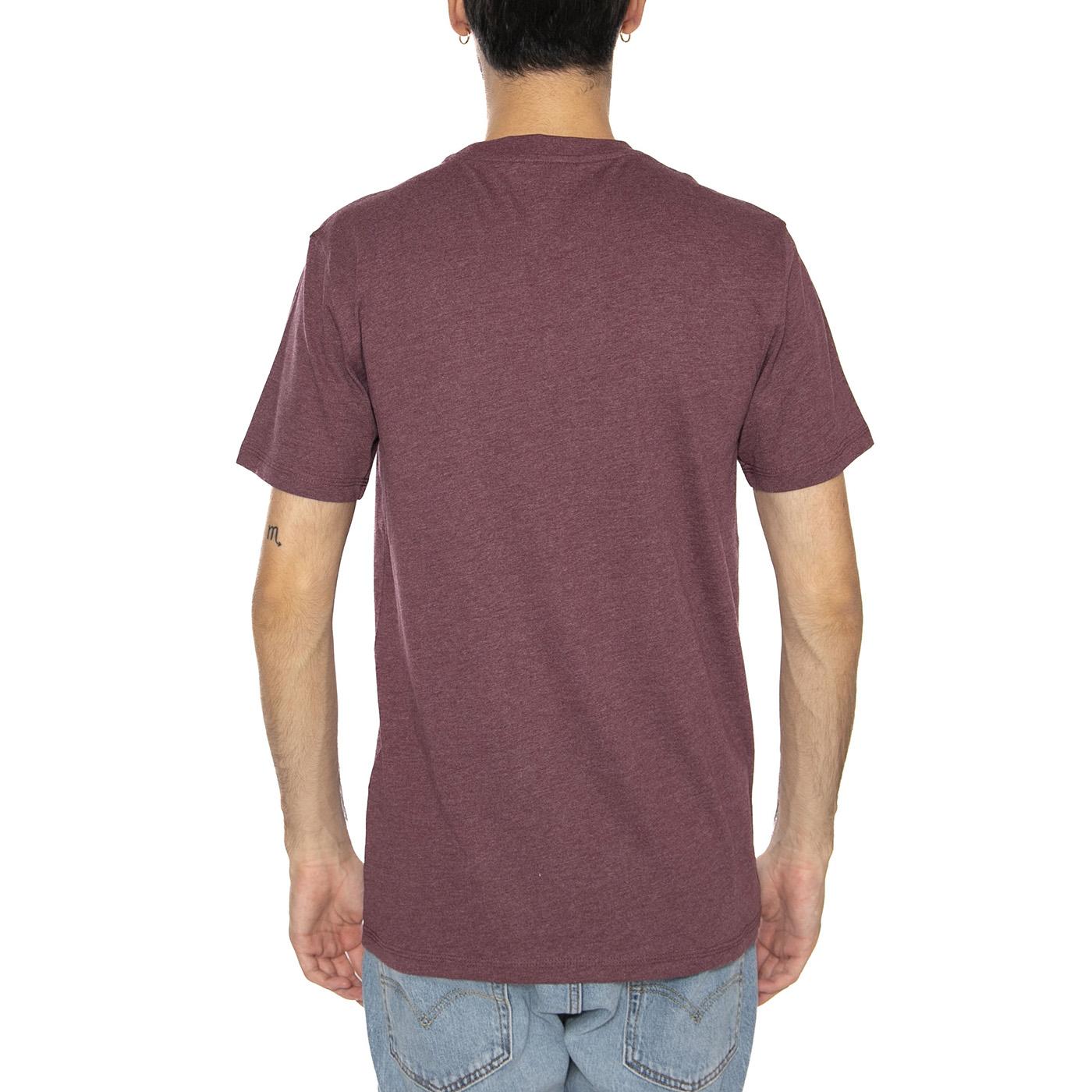 Max Life SS Stitch Tee Noos Port Royale Melange - Maglietta Girocollo Uomo Bordeaux 22025208-4811733  ONLY & SONS 