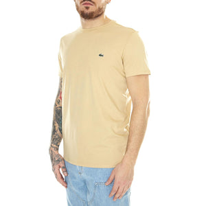 T-Shirt IQX - Maglietta Girocollo Uomo Beige TH6709-IXQ  LACOSTE 