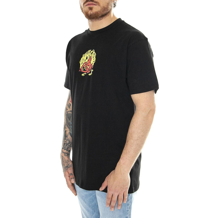 Delfino Devil Mask Front Black - Maglietta Girocollo Uomo Nera SCA-TEE-10863  SANTA CRUZ 