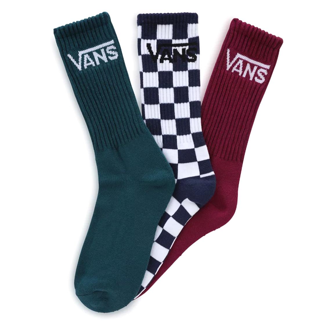 Mn Classic Crew (9.5-13, 3PK) Deep Teal - Set da Tre Paia di Calzini Multicolore VN000XSE60Q1  VANS 