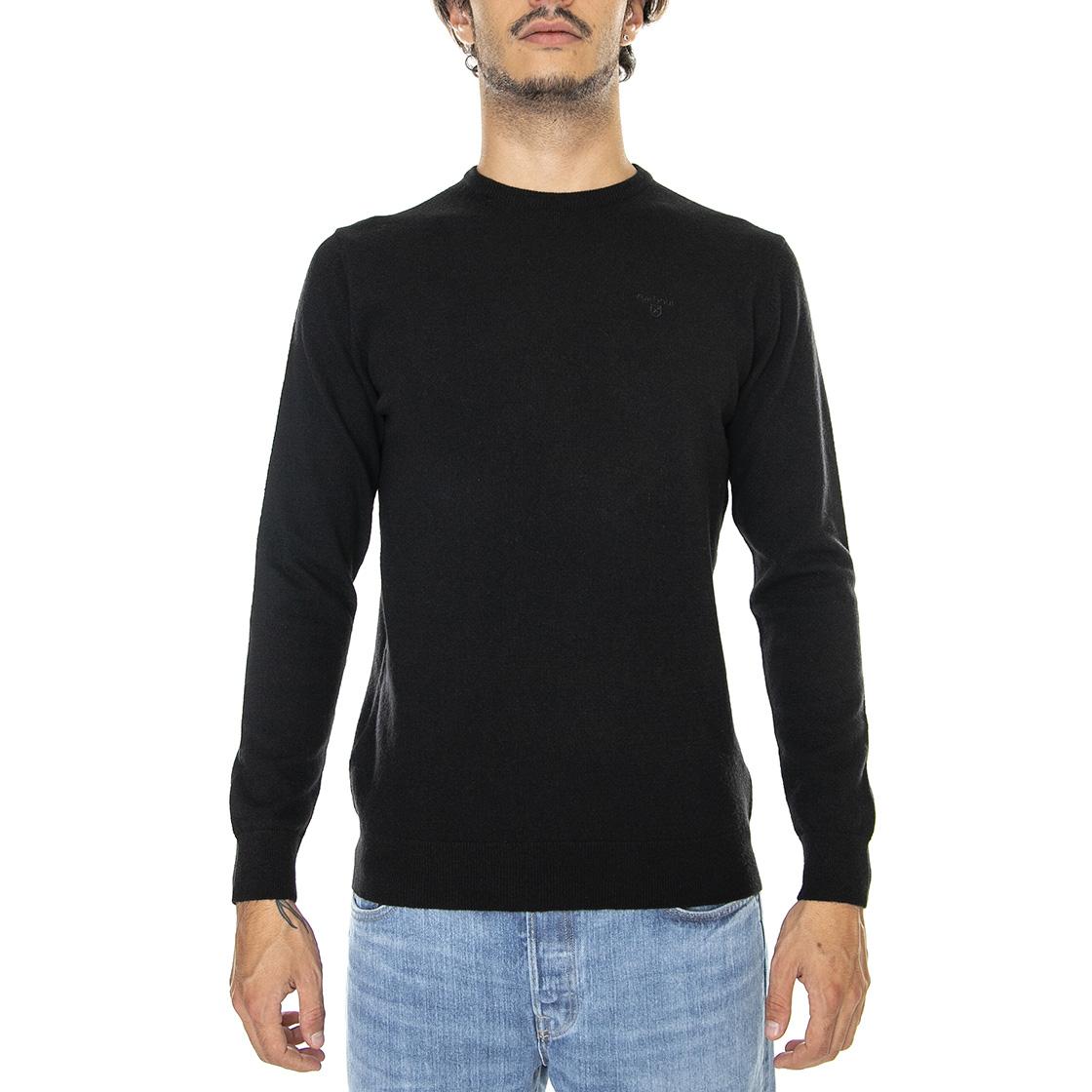 Essential Lambswool Crew Neck Black - Maglione Girocollo Uomo Nero FW22-MKN0345-BK31  BARBOUR 