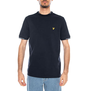 Fine Tipped T-Shirt Dark Navy / Chalk - Maglietta Girocollo Uomo Blu TS2405V Y15 LYLE & SCOTT 