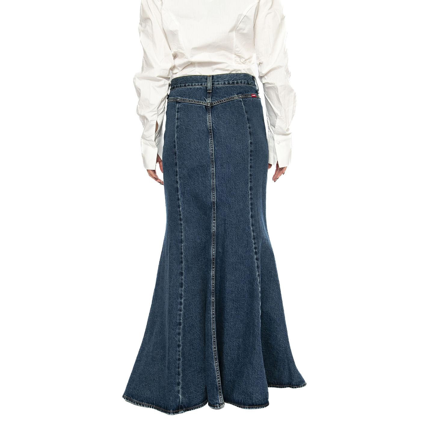 Mermaid Skirt Enchantment Dark Indigo Flat Finish - Gonna Denim Jeans Blu A8726-0001  LEVIS 