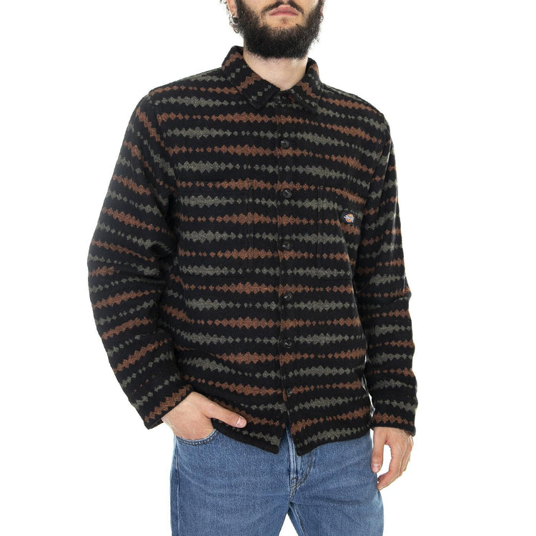 Falkville Shirt Black - Camicia Uomo Nera / Multicolore DK0A4XZYBLK1  DICKIES 