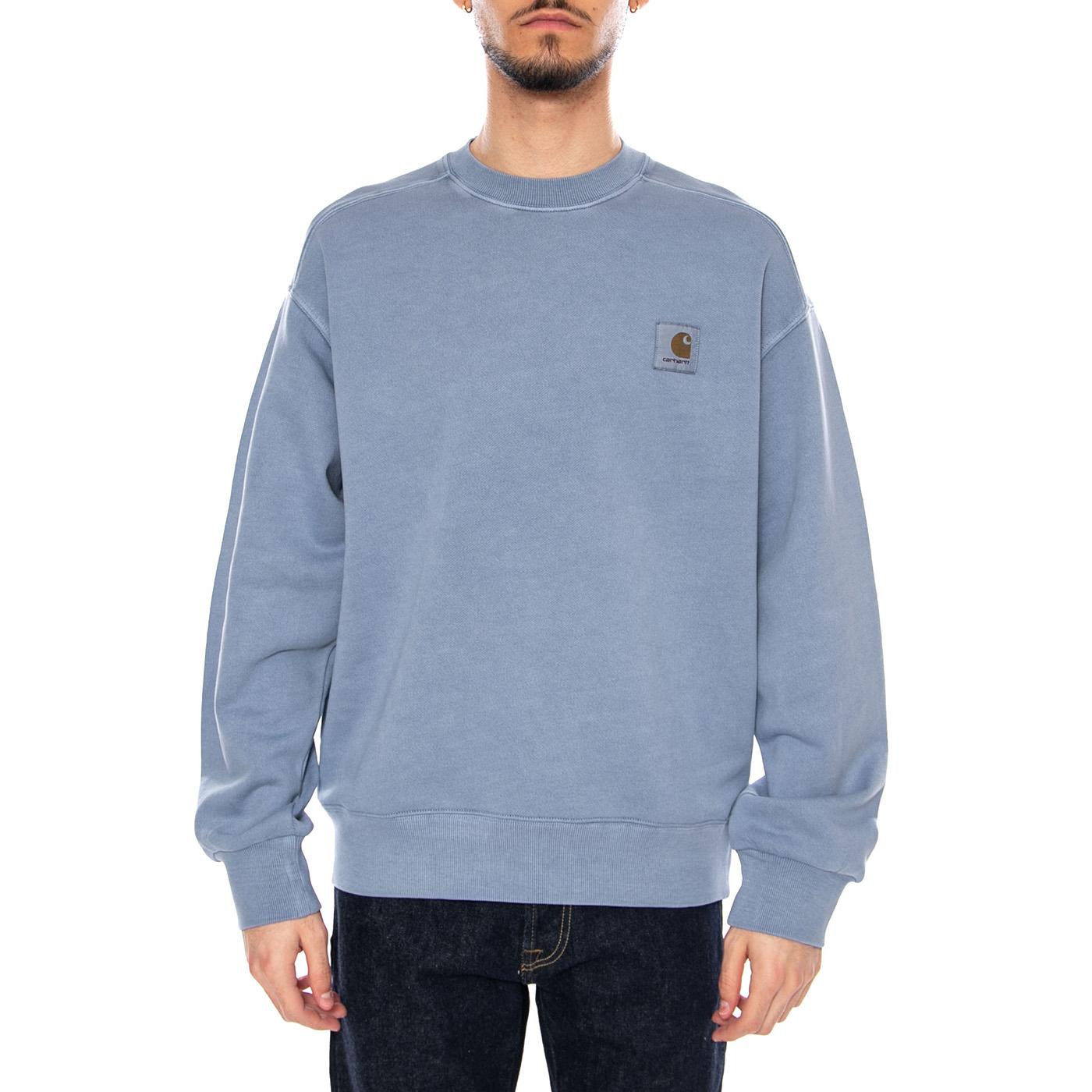 Nelson Sweat Gentle Blue - Felpa Girocollo Uomo Blu I029957 3HXGD CARHARTT WIP 