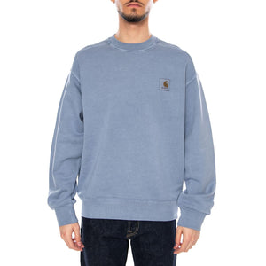 Nelson Sweat Gentle Blue - Felpa Girocollo Uomo Blu I029957 3HXGD CARHARTT WIP 