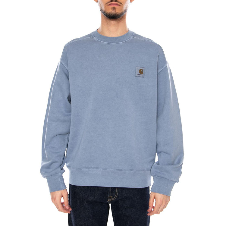 Nelson Sweat Gentle Blue - Felpa Girocollo Uomo Blu I029957 3HXGD CARHARTT WIP 