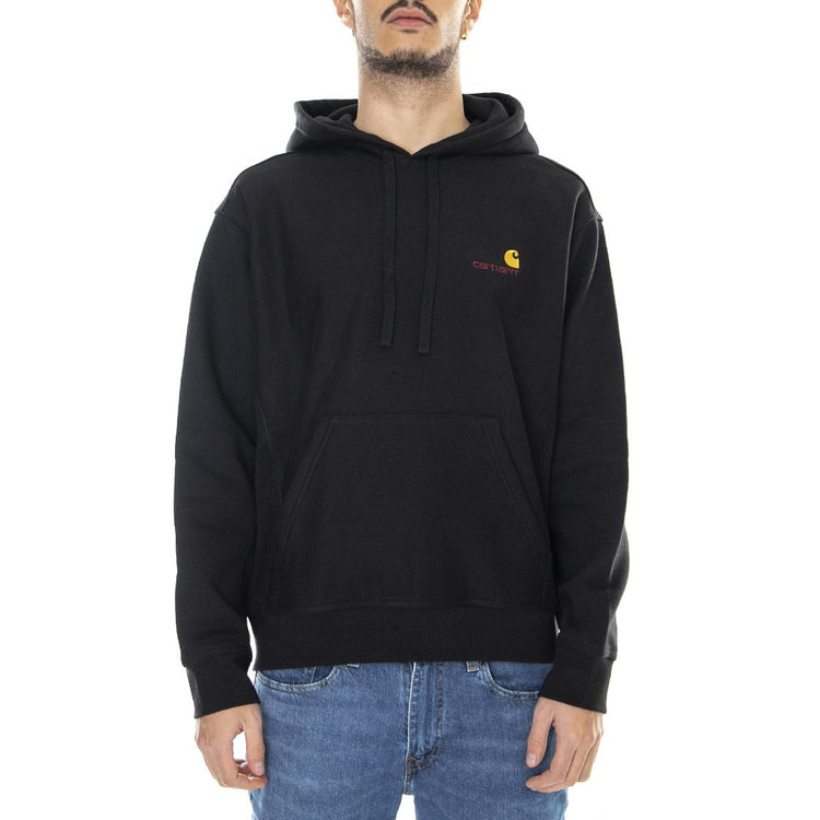 Hooded American Script - Felpa con Cappuccio Uomo Nera I028279.89.XX.03  CARHARTT WIP 
