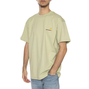 S/S American Script T-Shirt Pale Olive - Maglietta Girocollo Uomo Verde I029956.UVXX  CARHARTT WIP 