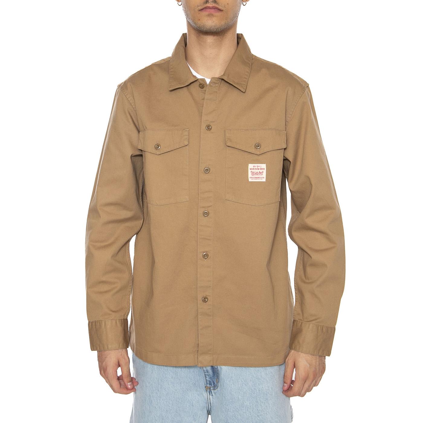 Autunno / Inverno - LS Workwer WW Tiger's Eye Twill Brown - Camicia Uomo Marrone 003O2-0001  LEVIS 
