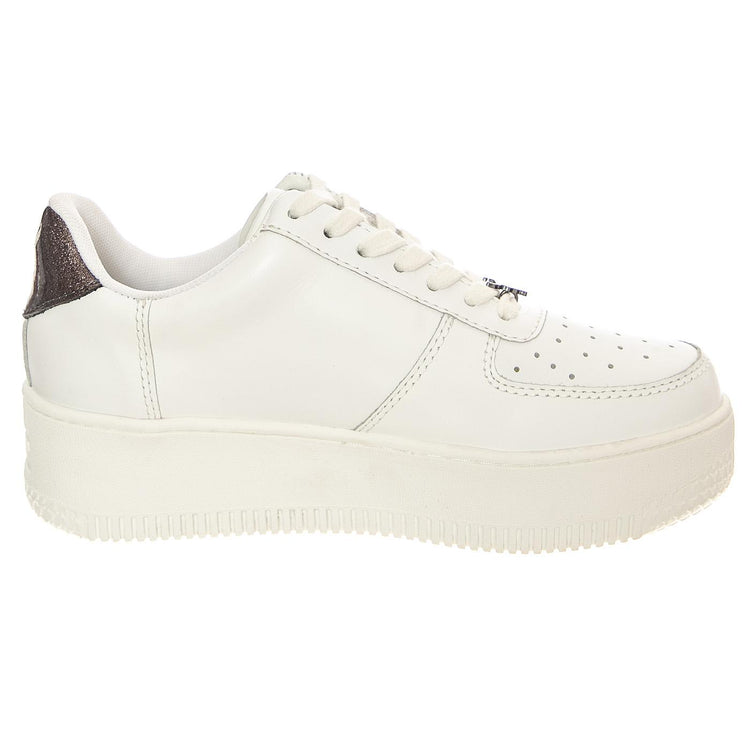 W' Rich White Shoes - Scarpe Stringate Profilo Basso Donna Bianche WHTGUNGLTP  WINDSOR SMITH 