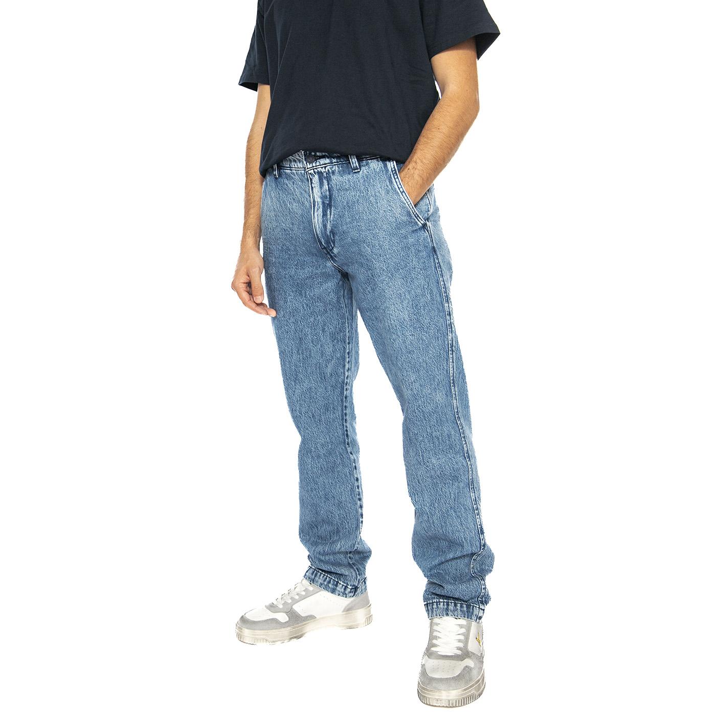 XX Chino Authentic Straight Quarter Past Mid - Pantaloni Denim Jeans Uomo Blu A5753-0035  LEVIS 