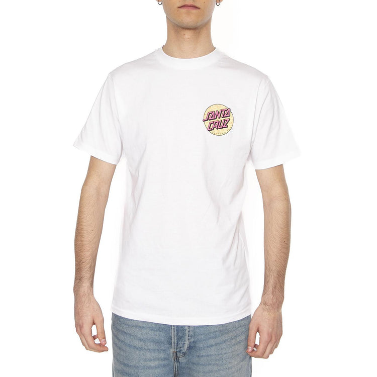 Wagon Dot Chest T-Shirt - Maglietta Girocollo Uomo Bianca SCA-TEE-12106  SANTA CRUZ 