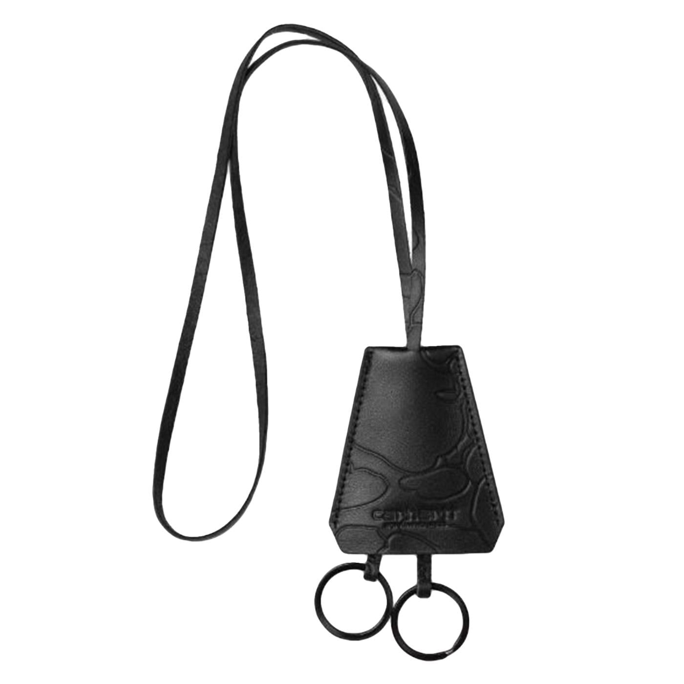 Camo Duck Key Bell Black / Black - Portachiavi in Pelle Nero I035403.00EXX . CARHARTT WIP 
