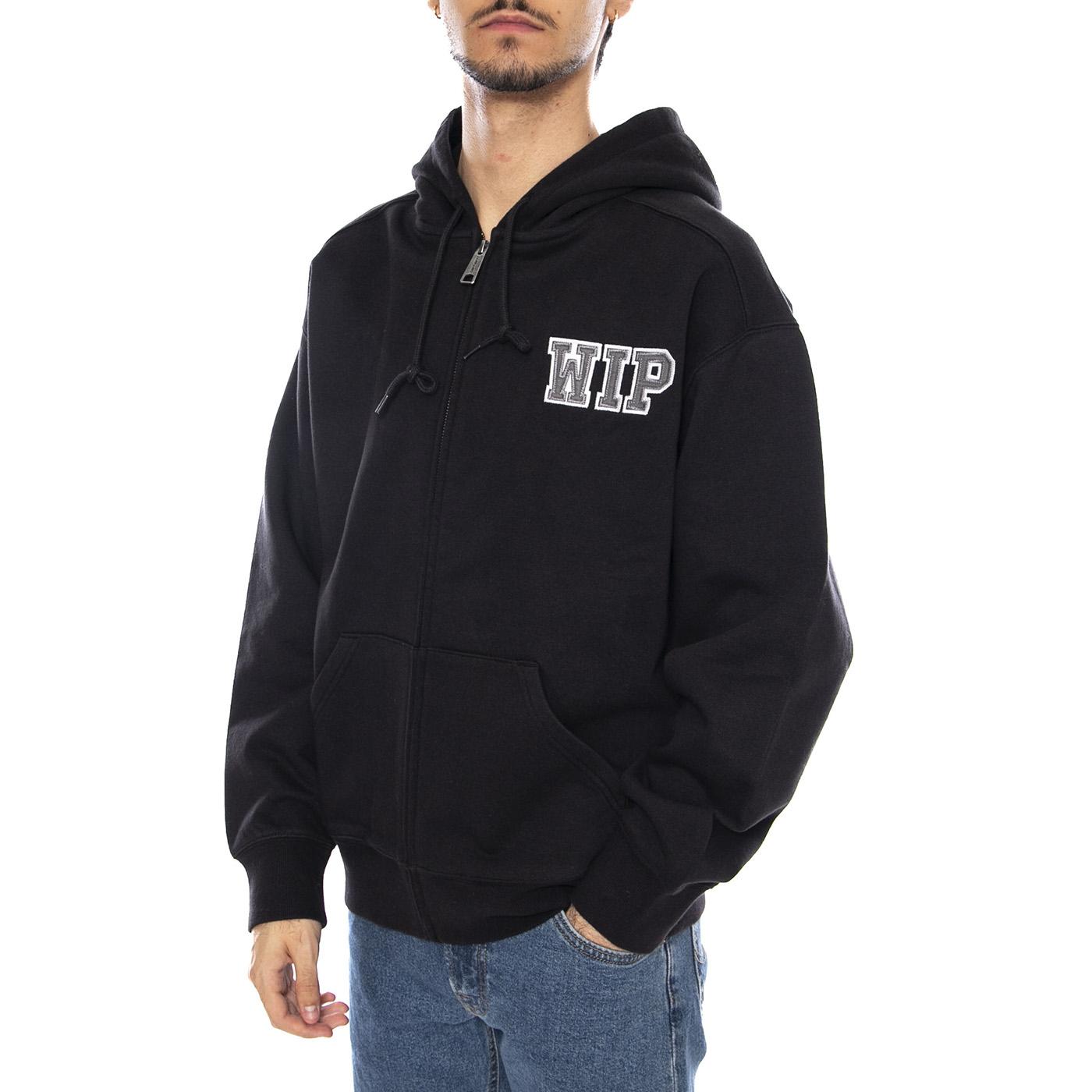 Hooded Mini Wip Sweat Jacket Black - Felpa con Cappuccio e Zip Uomo Nera I035619.8906  CARHARTT WIP 