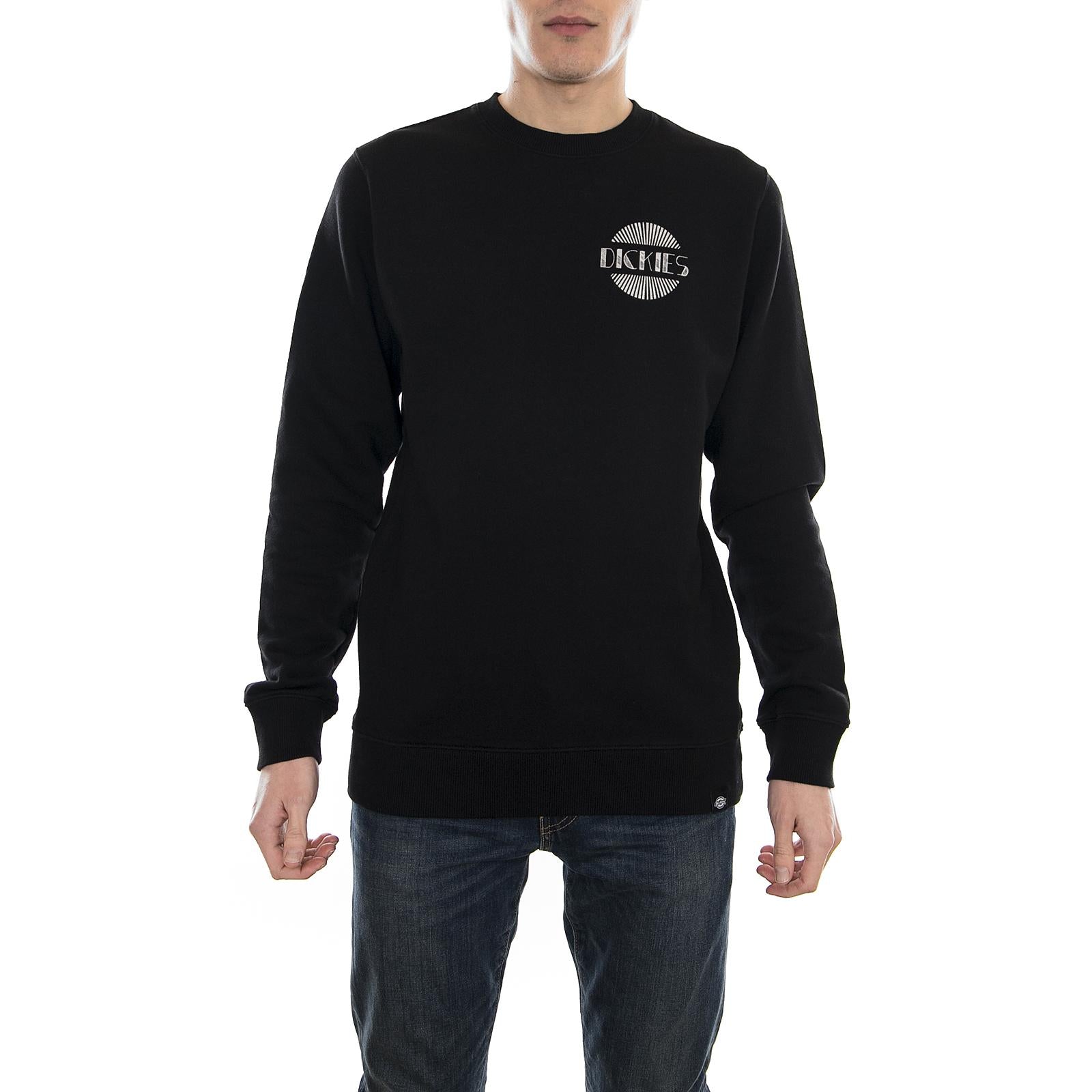 WINTERS Black - Felpa Girocollo Uomo Nera 02 200197-BK . DICKIES 